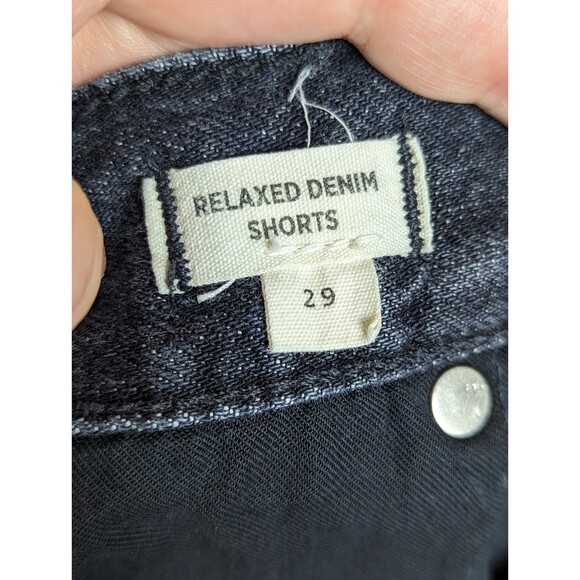 MADEWELL Relaxed Denim Shorts Black Wash High Rise Cotton Summer Size 29 - Picture 5 of 6